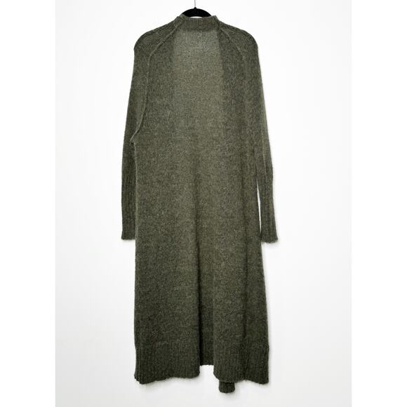 Free People Santa Cruz Long Alpaca Blend Cardigan Olive Green XS - Picture 6 of 9
